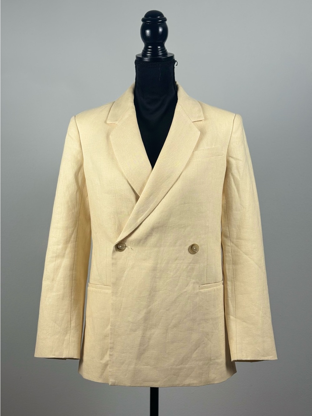 ANINE BING Kaia Linen Blazer Light Yellow XS NWT